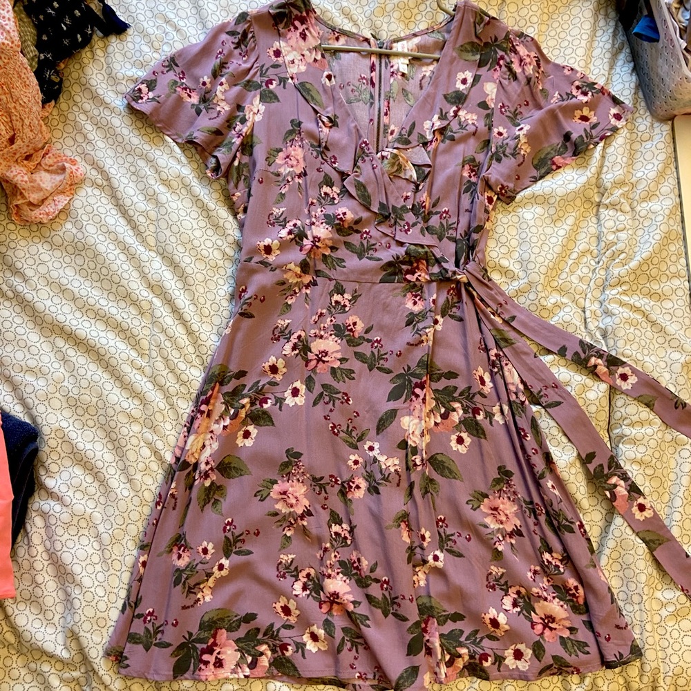 Floral wrap dress